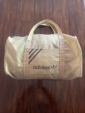 adidas Tan Canvas Duffel with Black Logo